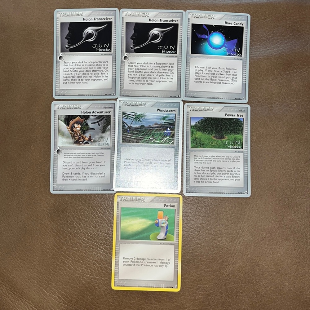 Pokémon trainer cards from world championships 2007 six cards, plus one